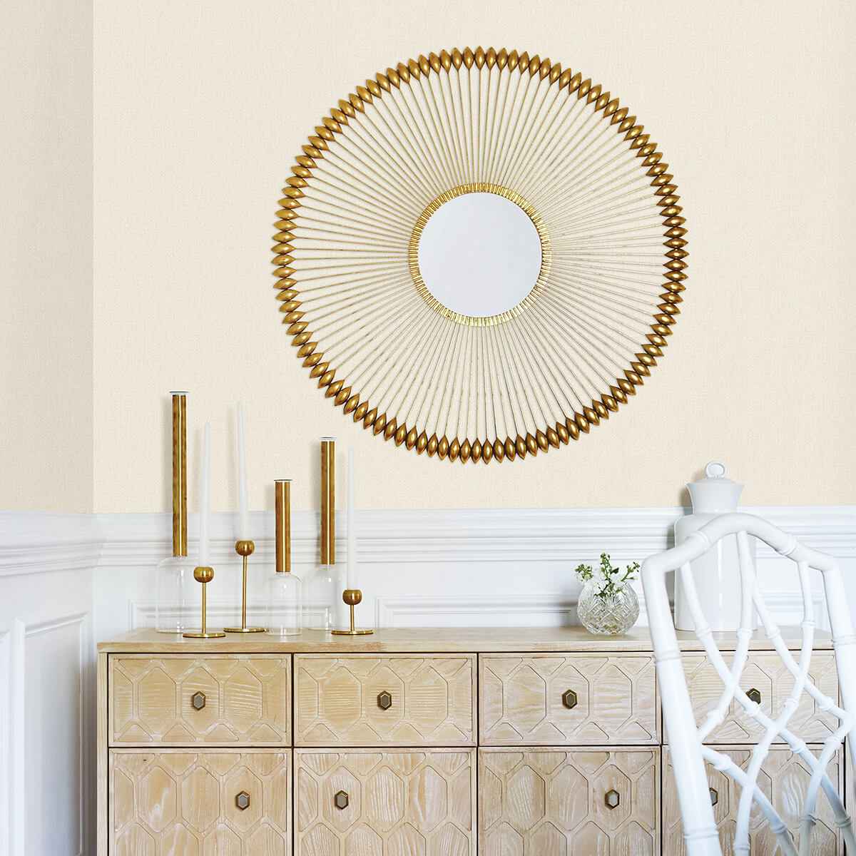 Sydney Cream Faux Linen Wallpaper - York Wallcoverings - 2971-86306 - York Wallcoverings Wallpaper
