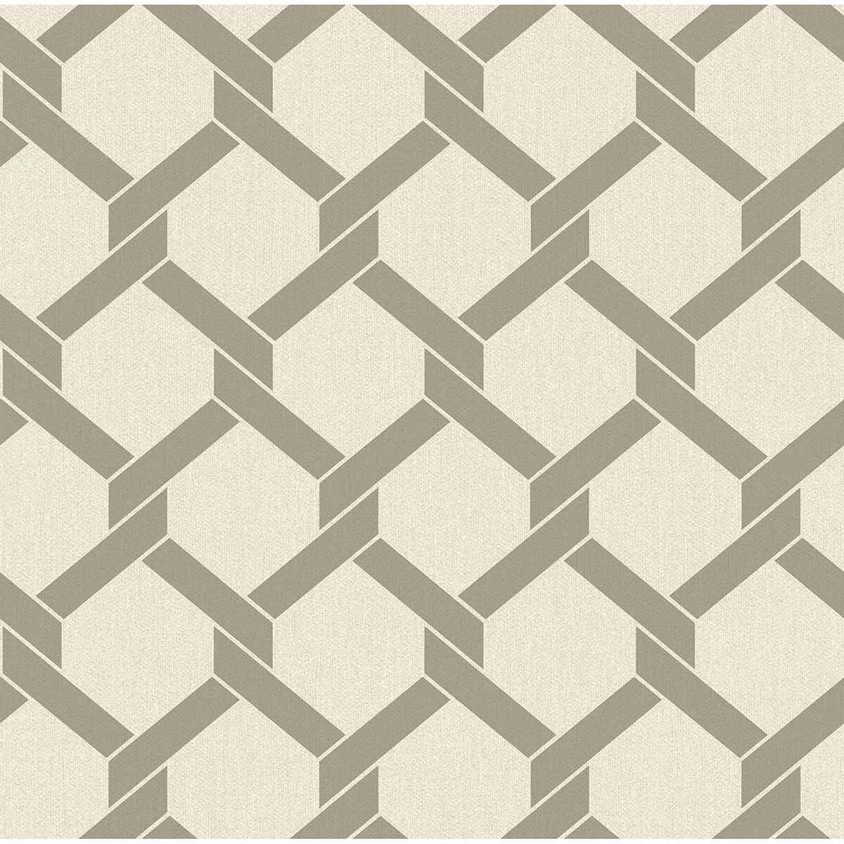 Payton Grey Hexagon Trellis Wallpaper - York Wallcoverings - 2971-86309 - York Wallcoverings Wallpaper