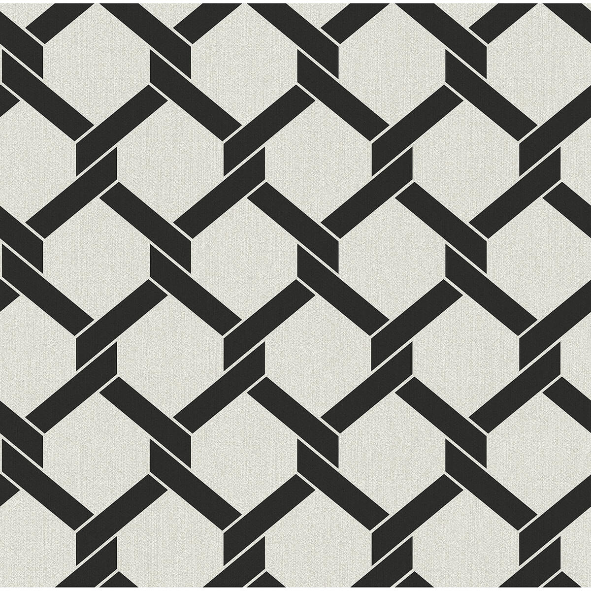 payton-black-hexagon-trellis-wallpaper-york-wallcoverings-2971-86310 - York Wallcoverings Wallpaper
