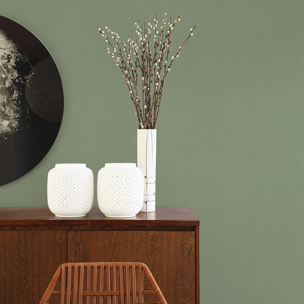 meade-green-fine-weave-wallpaper-york-wallcoverings-2971-86313 - York Wallcoverings Wallpaper