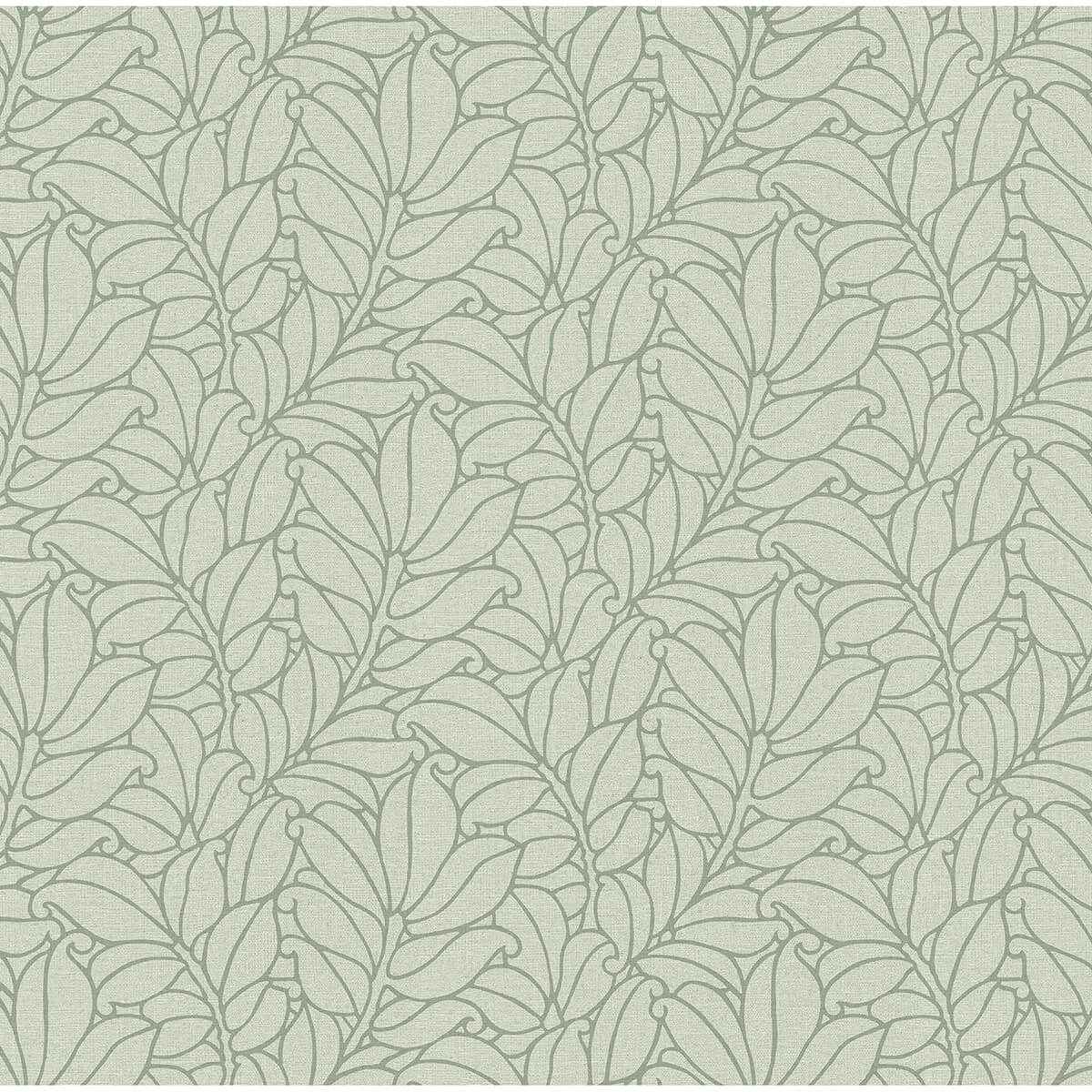 Coraline Green Leaf Wallpaper - York Wallcoverings - 2971-86320
