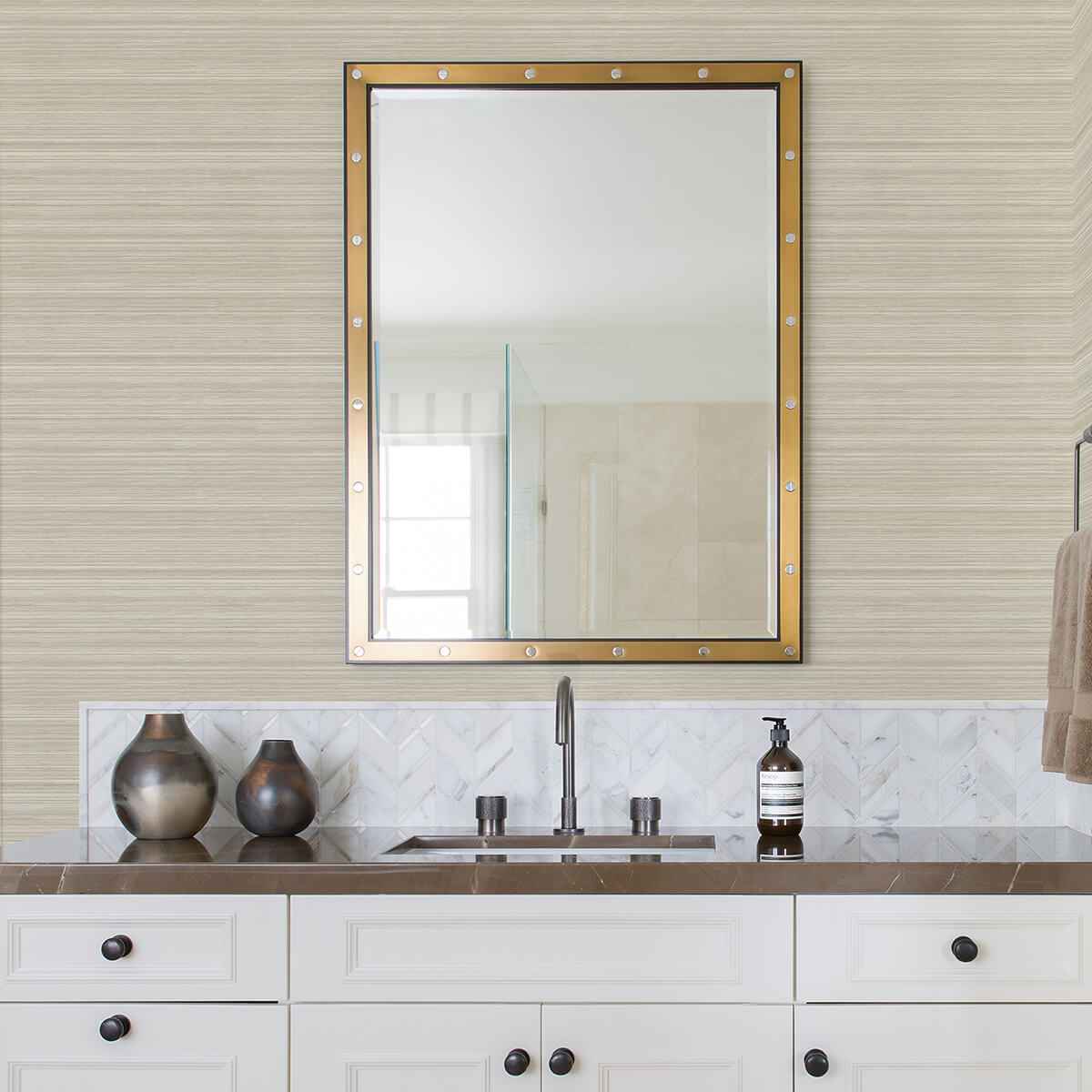 Skyler Cream Striped Wallpaper - York Wallcoverings - 2971-86346 - York Wallcoverings Wallpaper