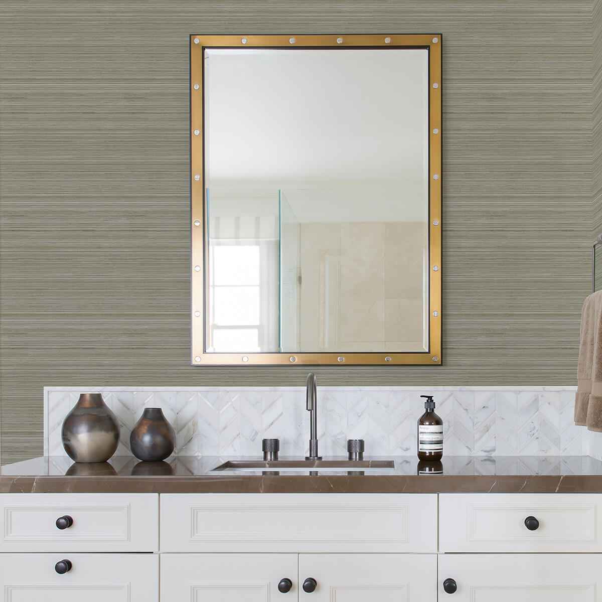 Skyler Olive Striped Wallpaper - York Wallcoverings - 2971-86351 - York Wallcoverings Wallpaper