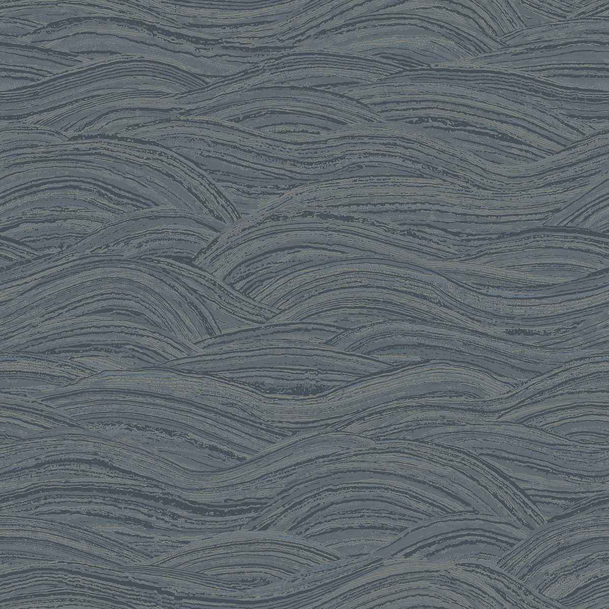 Leith Blue Zen Waves Wallpaper - York Wallcoverings - 2971-86365