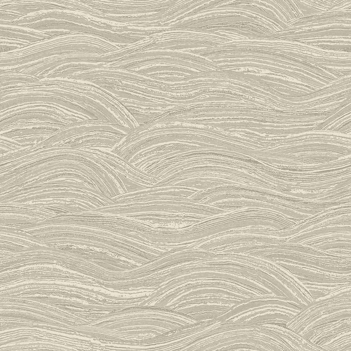 Leith Taupe Zen Waves Wallpaper - York Wallcoverings - 2971-86366 - York Wallcoverings Wallpaper