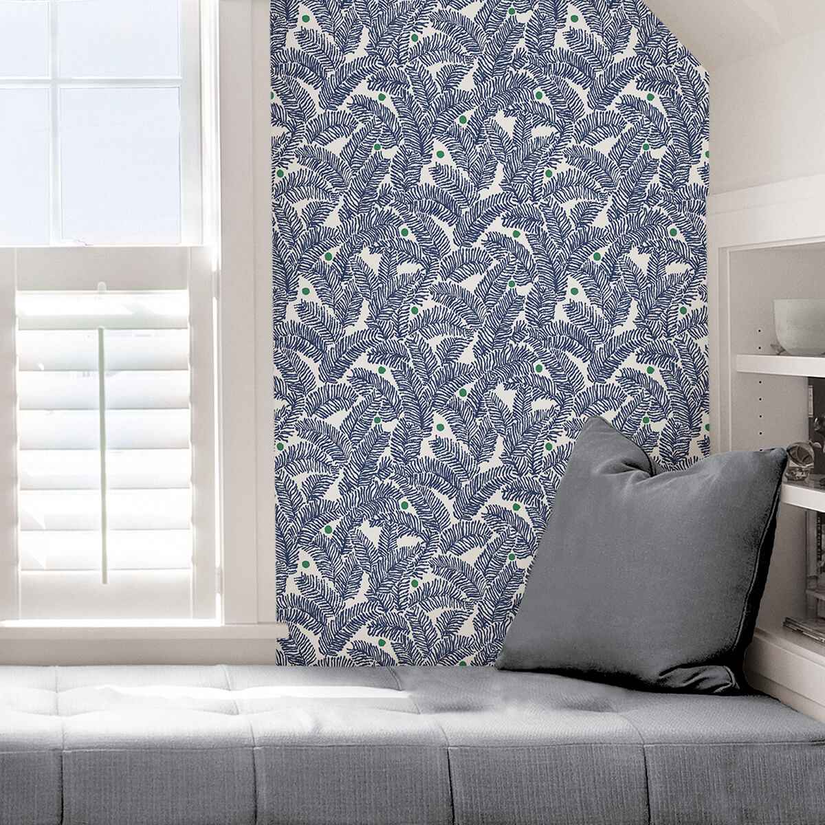 Navy Fernanda Peel and Stick Wallpaper - York Wallcoverings - NUS4158 - York Wallcoverings Wallpaper