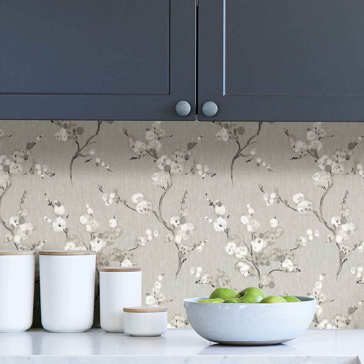 Grey Mirei Peel and Stick Wallpaper - York Wallcoverings - NUS4301 - York Wallcoverings Wallpaper