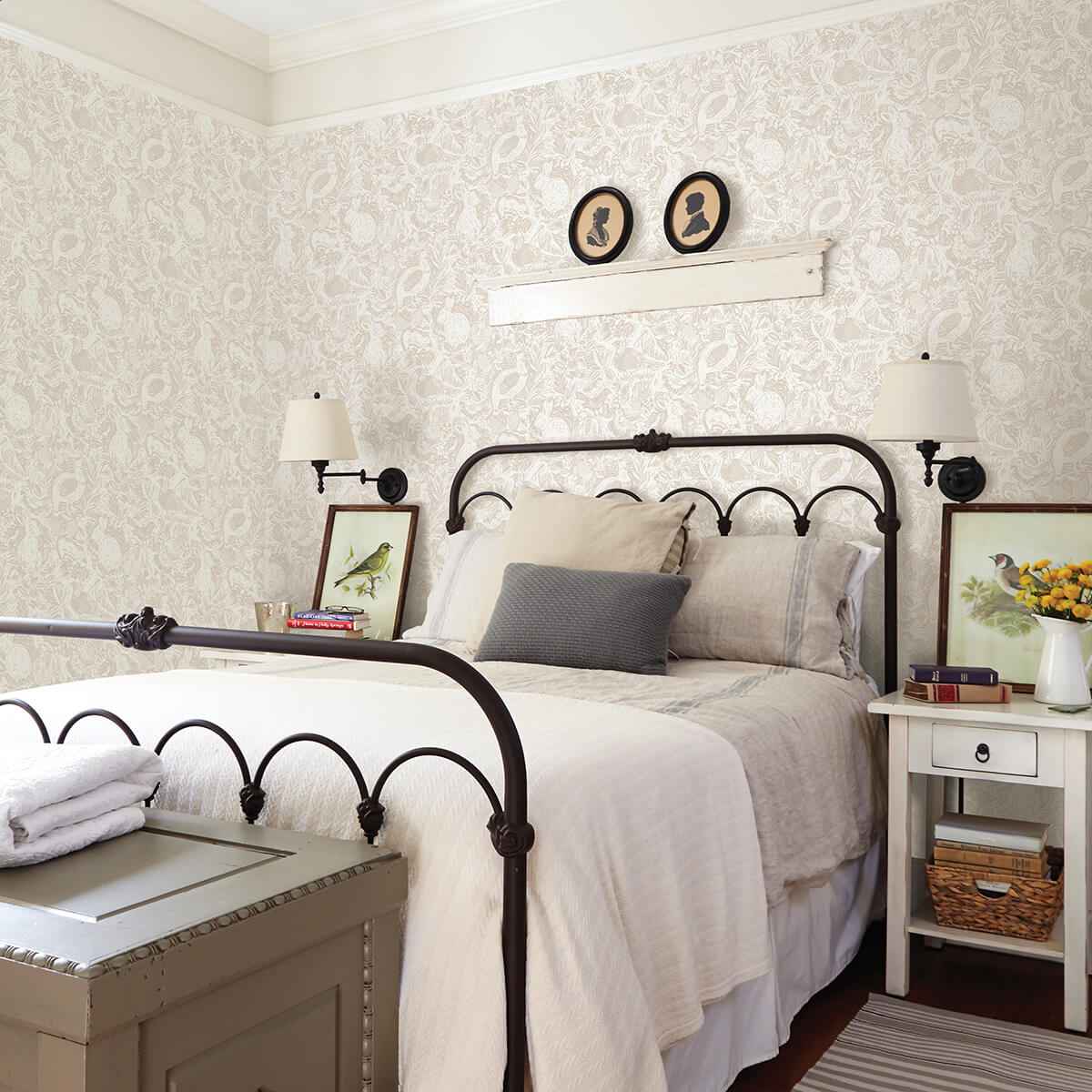 Cream Terrene Peel and Stick Wallpaper - York Wallcoverings - NUS4304 - York Wallcoverings Wallpaper