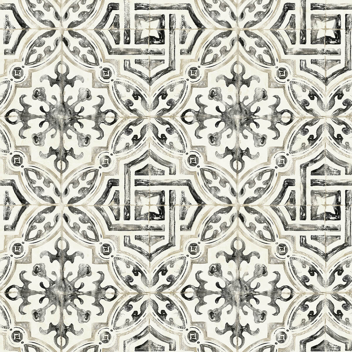 Black Landondale Peel & Stick Wallpaper - York Wallcoverings - NUS4397 - York Wallcoverings Wallpaper