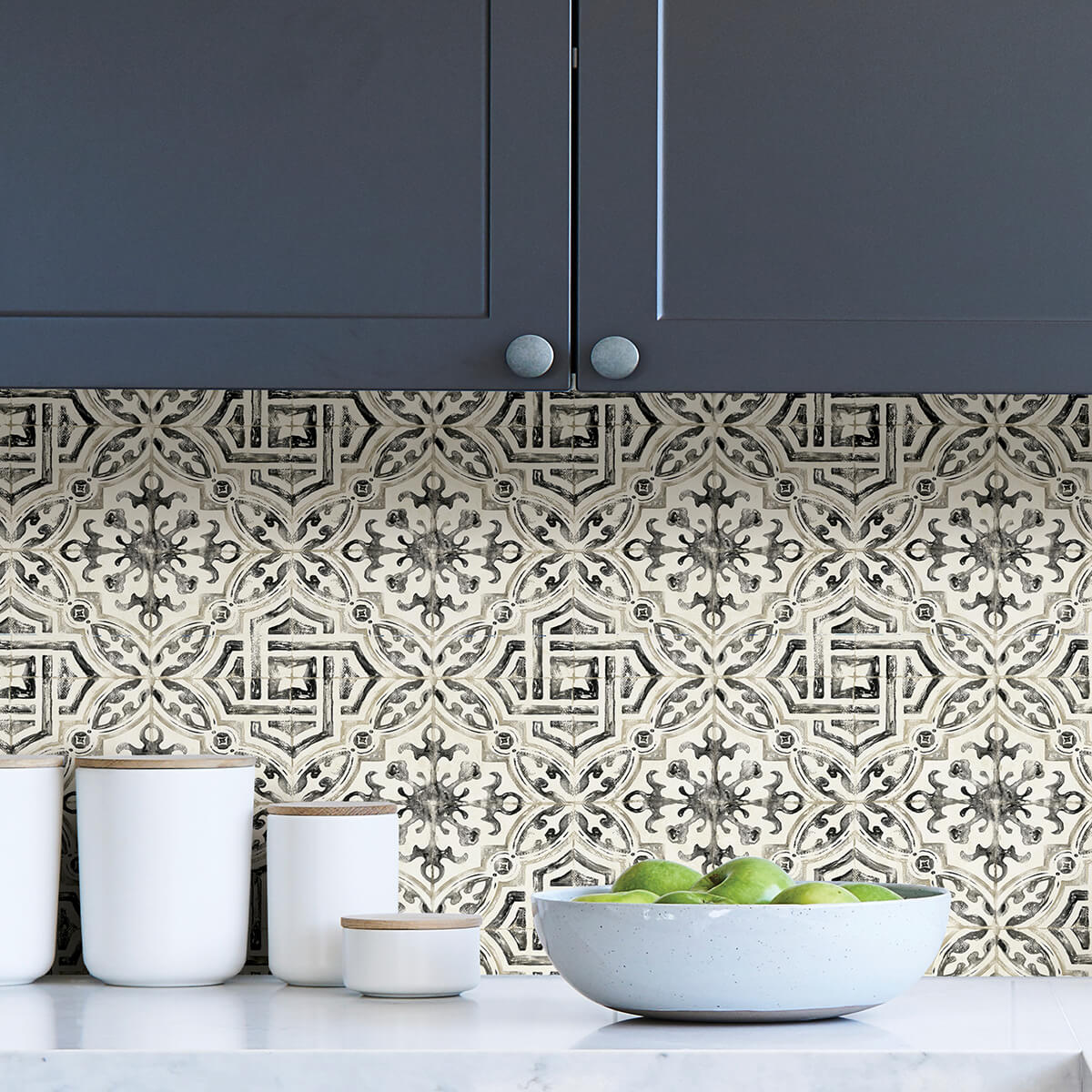Black Landondale Peel & Stick Wallpaper - York Wallcoverings - NUS4397 - York Wallcoverings Wallpaper