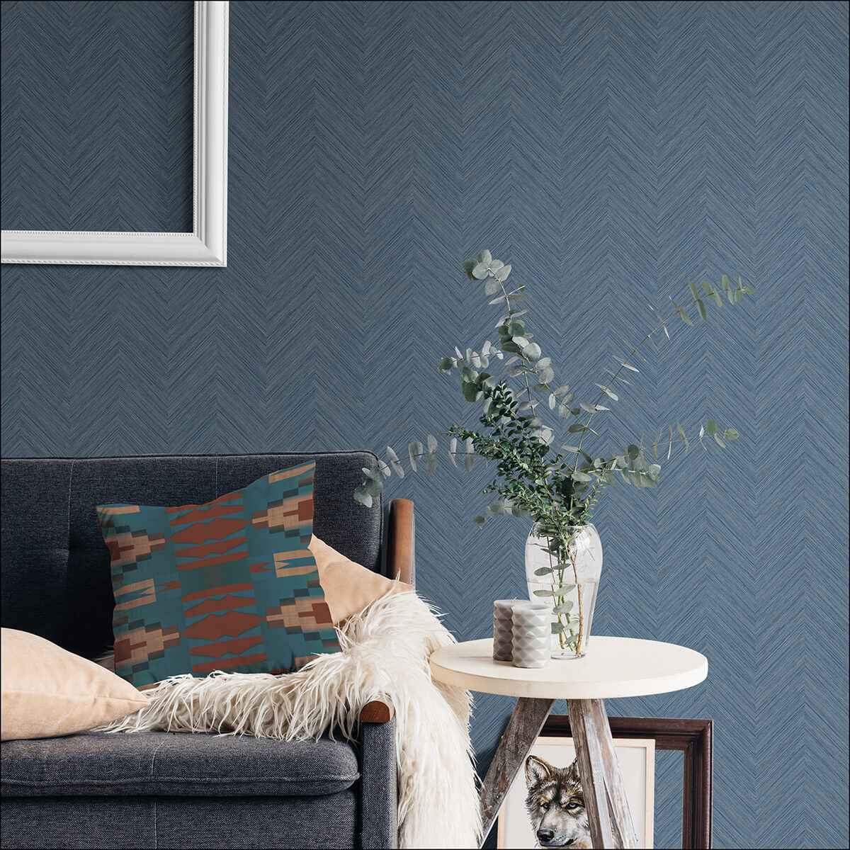 Blue Sampson Peel & Stick Wallpaper - York Wallcoverings - NUS4399 - York Wallcoverings Wallpaper