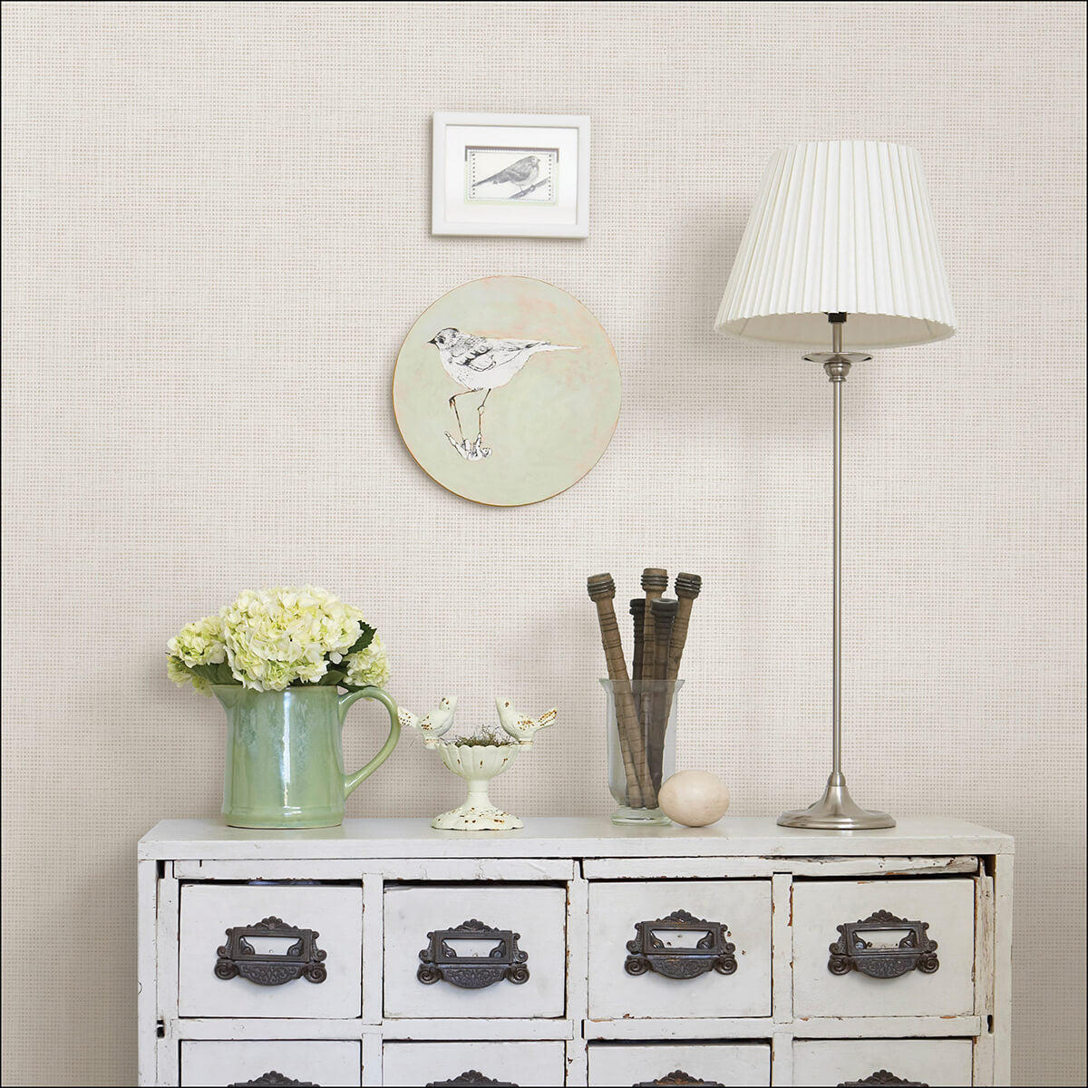 Cream Nolan Peel & Stick Wallpaper - York Wallcoverings - NUS4401 - York Wallcoverings Wallpaper
