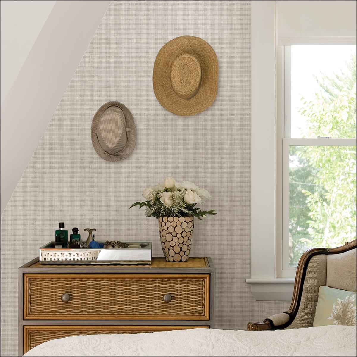 Cream Nolan Peel & Stick Wallpaper - York Wallcoverings - NUS4401 - York Wallcoverings Wallpaper