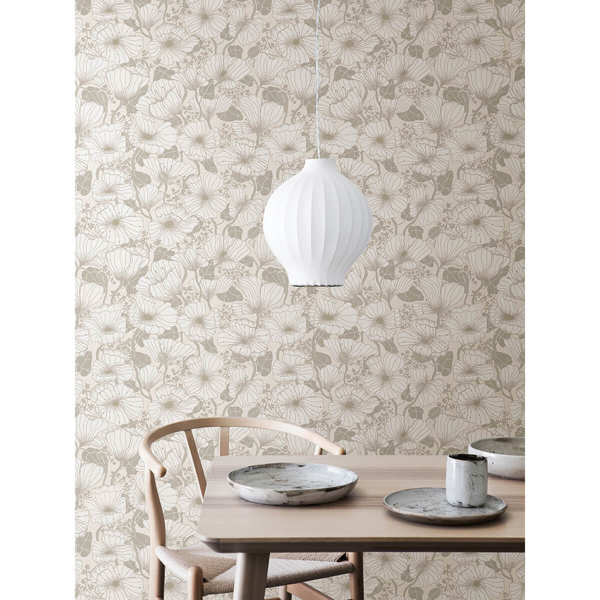 matilda-grey-poppy-fields-wallpaper-york-wallcoverings-2932-65109 - York Wallcoverings Papel pintado