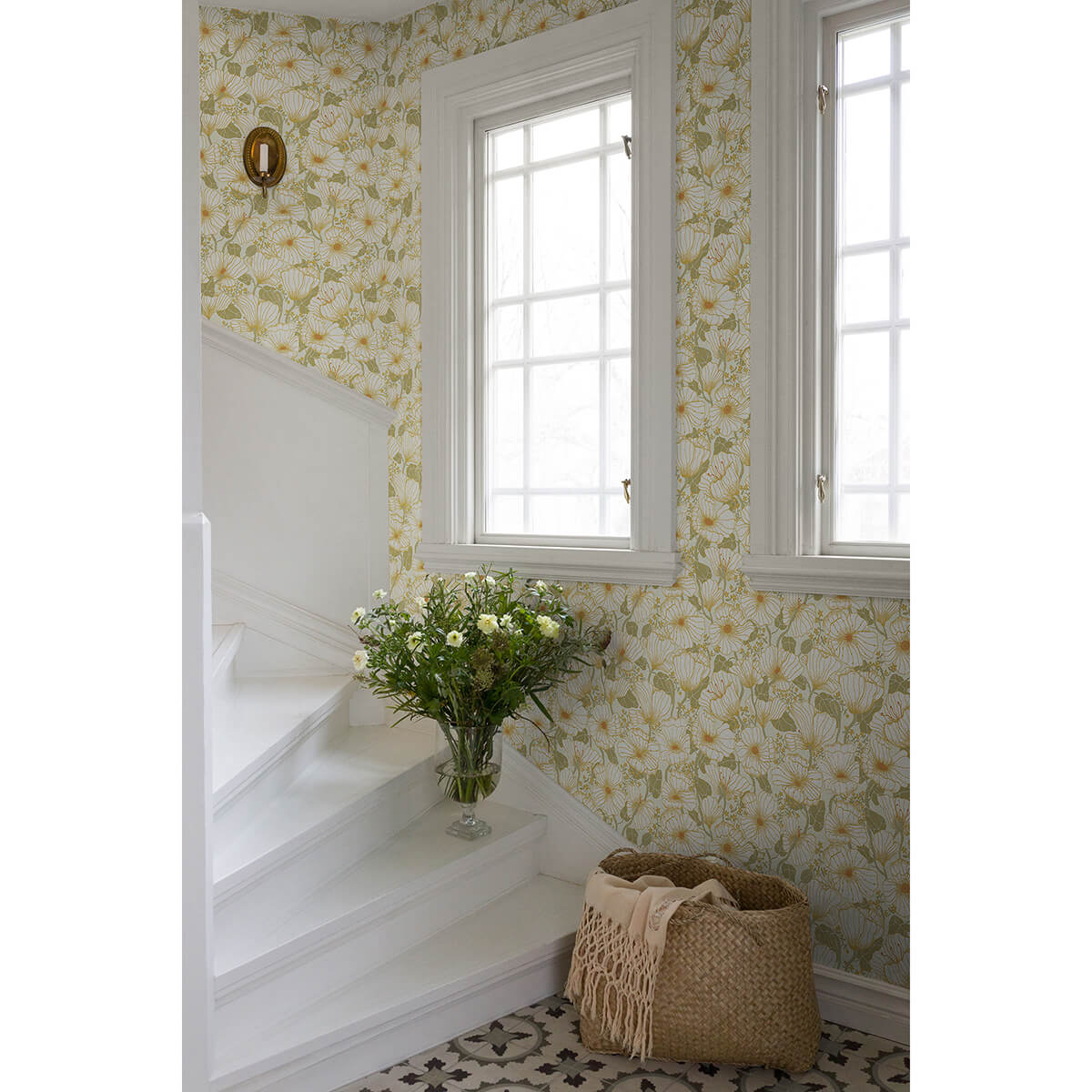 matilda-green-poppy-fields-wallpaper-york-wallcoverings-2932-65111 - York Wallcoverings Wallpaper