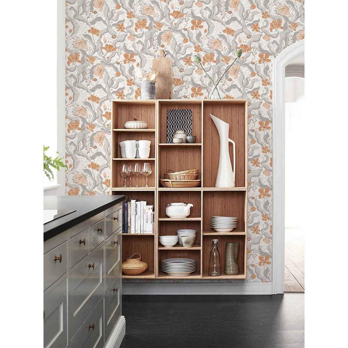Bodri Grey Tulip Garden Wallpaper - York Wallcoverings - 2932-65114 - York Wallcoverings Wallpaper
