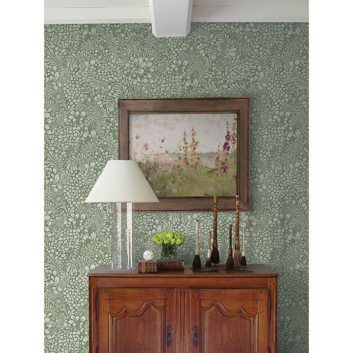 siv-dark-green-botanical-wallpaper-york-wallcoverings-2932-65125 - York Wallcoverings Papel pintado