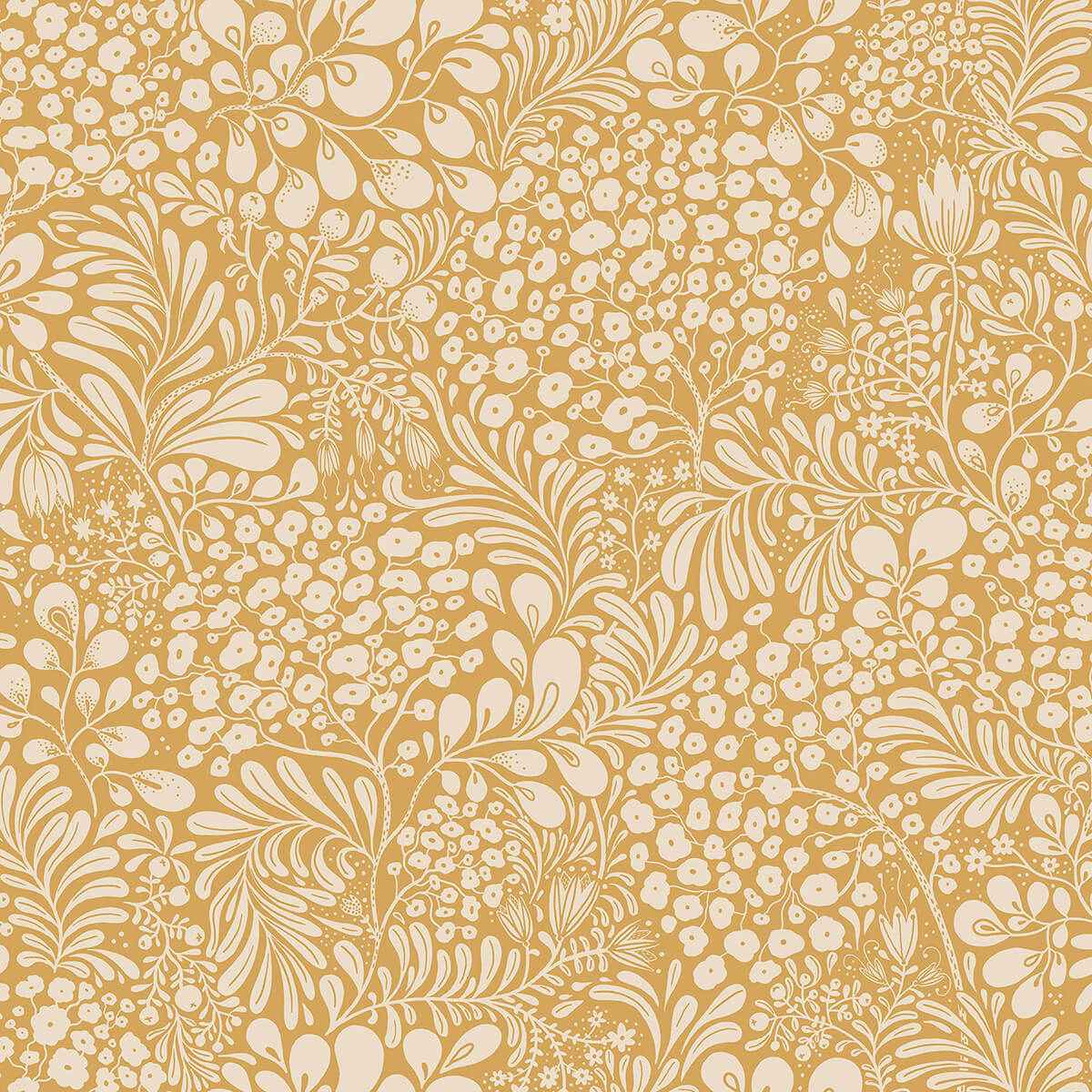 Siv Mustard Botanical Wallpaper - York Wallcoverings - 2932-65127