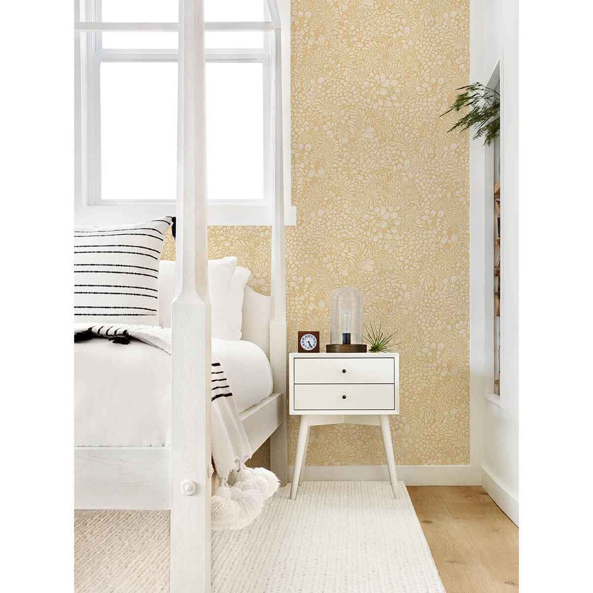 Siv Butter Botanical Wallpaper - York Wallcoverings - 2932-65128 - York Wallcoverings Wallpaper