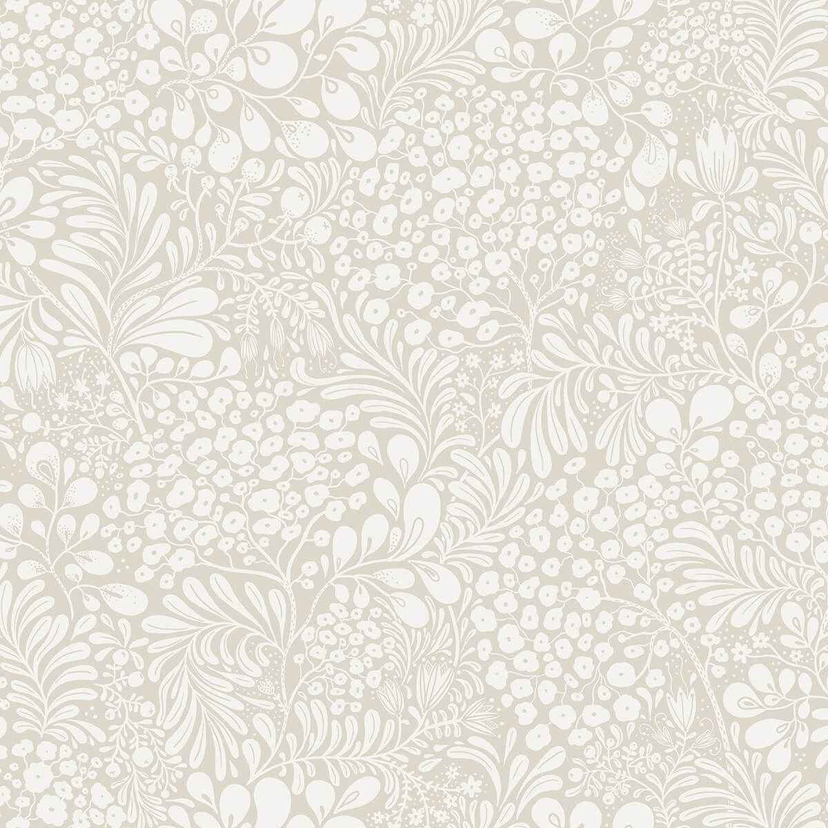 Siv Grey Botanical Wallpaper - York Wallcoverings - 2932-65131