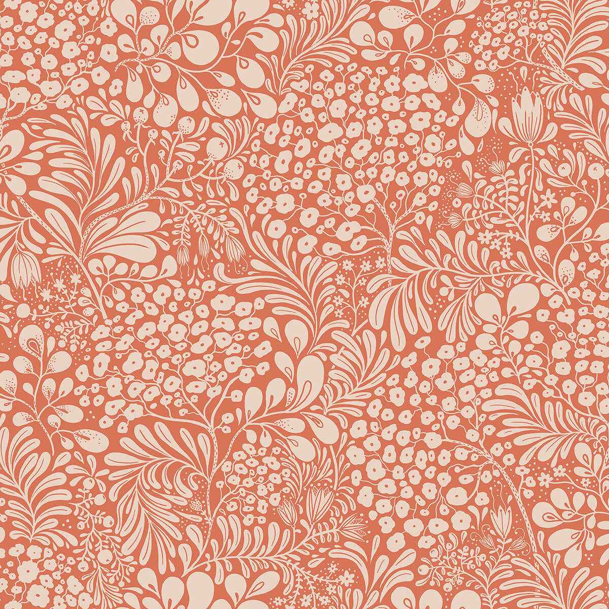 Siv Red Botanical Wallpaper - York Wallcoverings - 2932-65133
