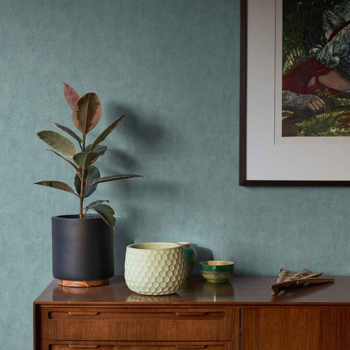 Riomar Aqua Distressed Texture Wallpaper - York Wallcoverings - 4044-38024-3