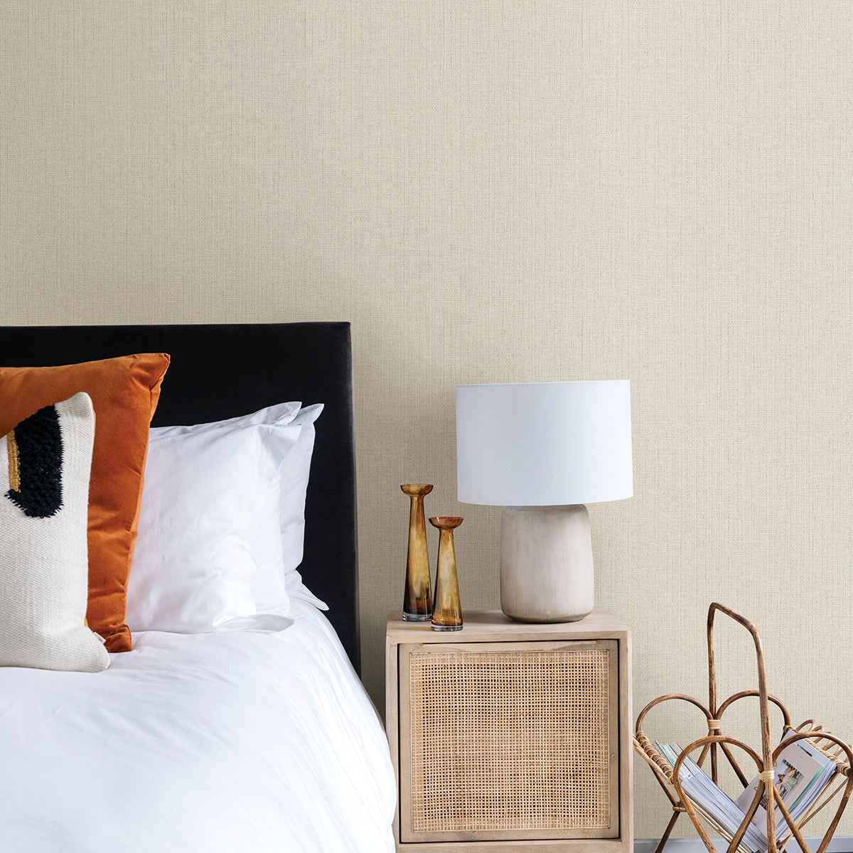 Hoshi White Woven Wallpaper - York Wallcoverings - 4035-407921 - York Wallcoverings Wallpaper