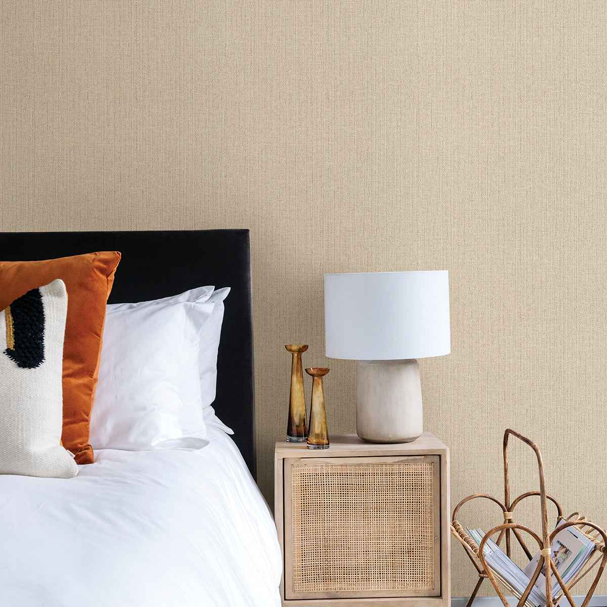 Hoshi Beige Woven Wallpaper - York Wallcoverings - 4035-407938 - York Wallcoverings Wallpaper