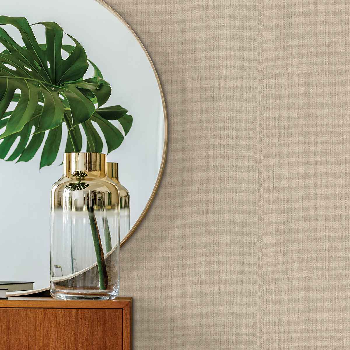 Hoshi Beige Woven Wallpaper - York Wallcoverings - 4035-407938 - York Wallcoverings Wallpaper