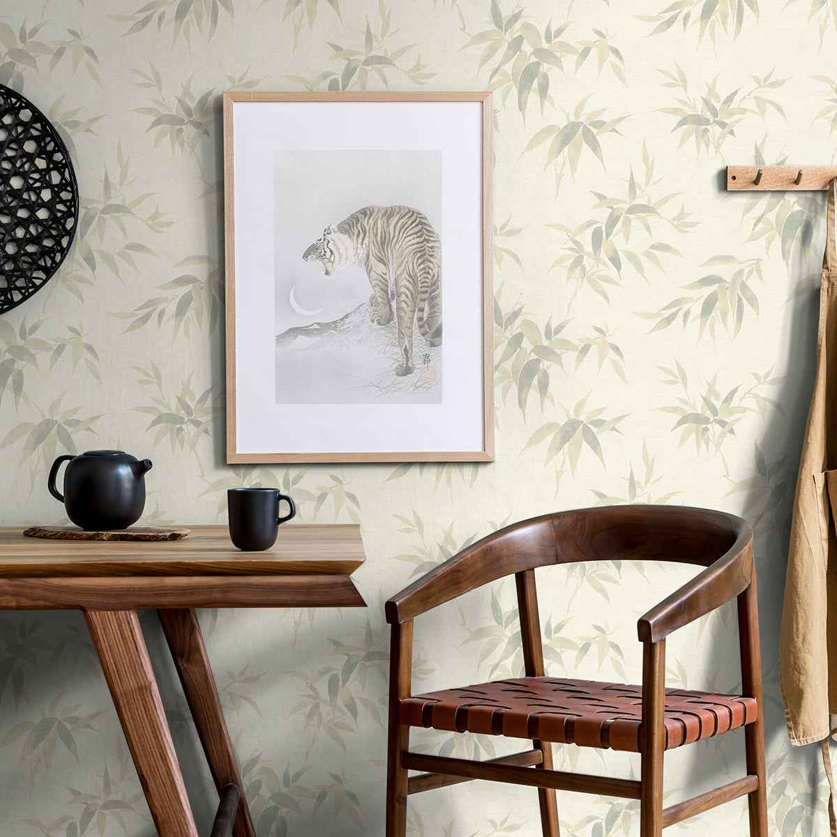 Minori White Leaves Wallpaper - York Wallcoverings - 4035-409741 - York Wallcoverings Wallpaper