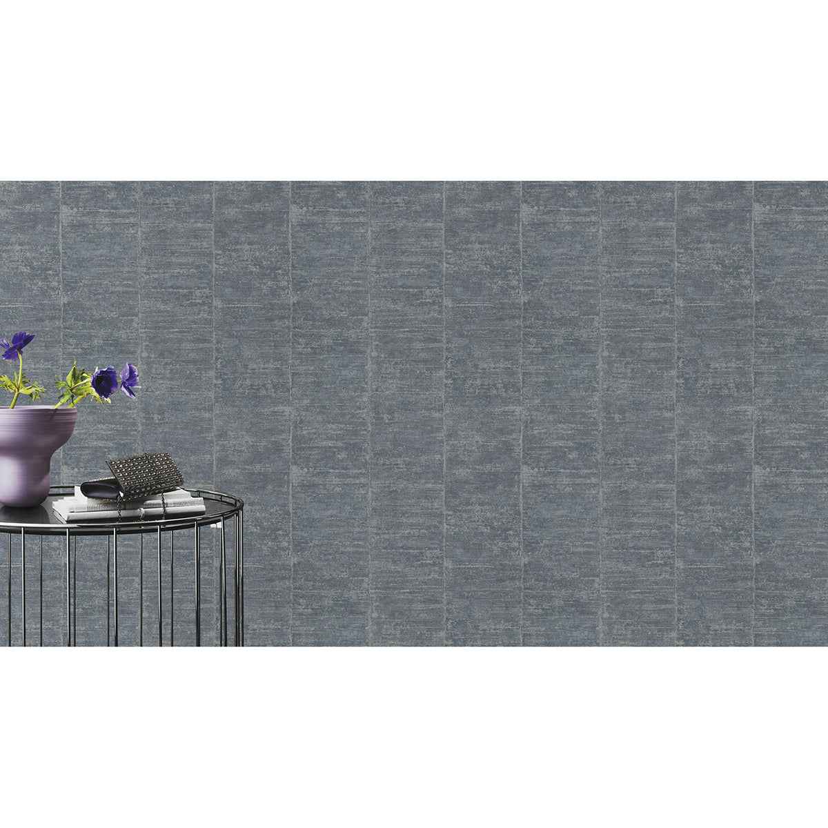 Aiko Denim Stripe Wallpaper - York Wallcoverings - 4035-617634 - York Wallcoverings Wallpaper