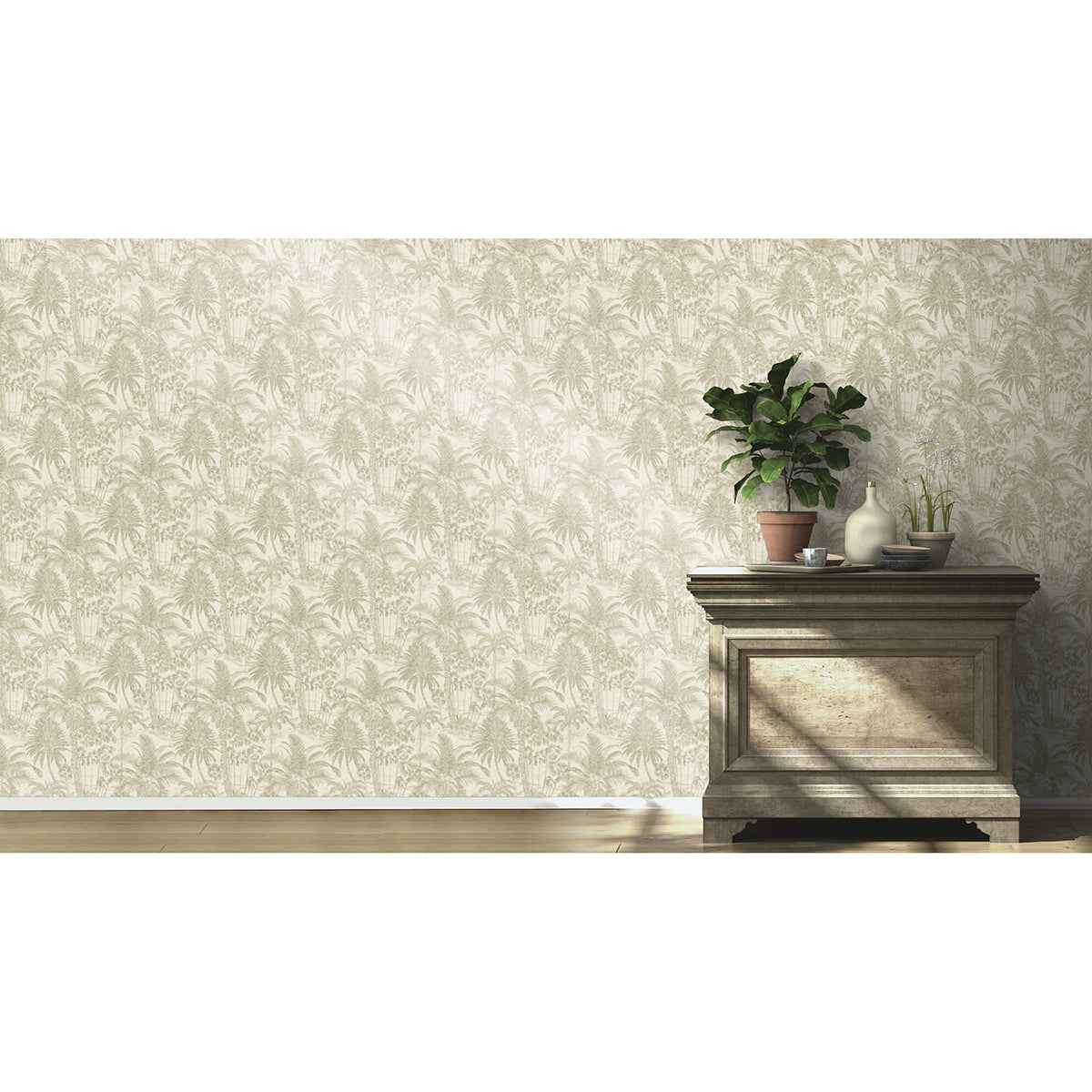 Yubi Gold Palm Trees Wallpaper - York Wallcoverings - 4035-832549 - York Wallcoverings Wallpaper