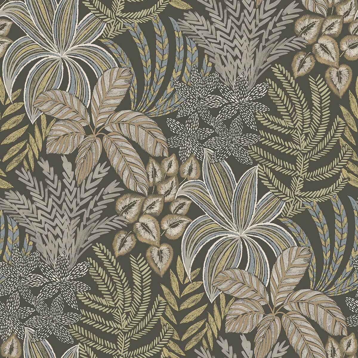 Sumner Brown Woodland Botanical Wallpaper - York Wallcoverings - 2970-13903 - York Wallcoverings Wallpaper