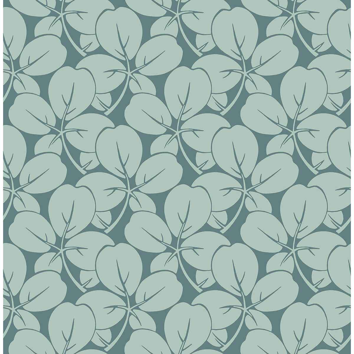 Robert Aqua Clover Wallpaper - York Wallcoverings - 2970-26108