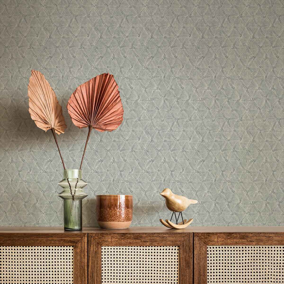 Wright Slate Textured Triangle Wallpaper - York Wallcoverings - 2970-26116 - York Wallcoverings Wallpaper
