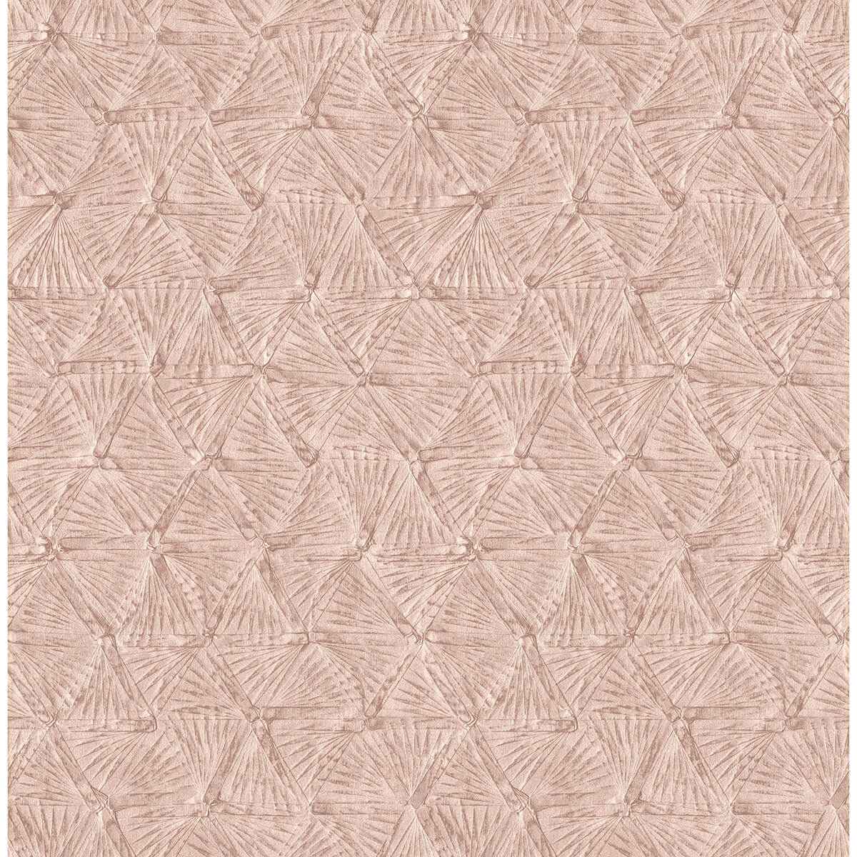 Wright Rose Gold Textured Triangle Wallpaper - York Wallcoverings - 2970-26118