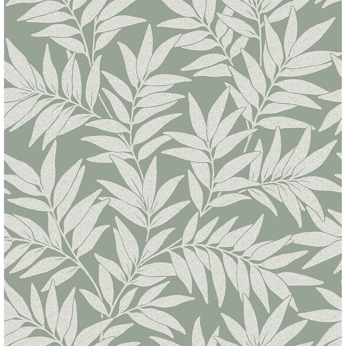 Morris Green Leaf Wallpaper - York Wallcoverings - 2970-26122 - York Wallcoverings Wallpaper