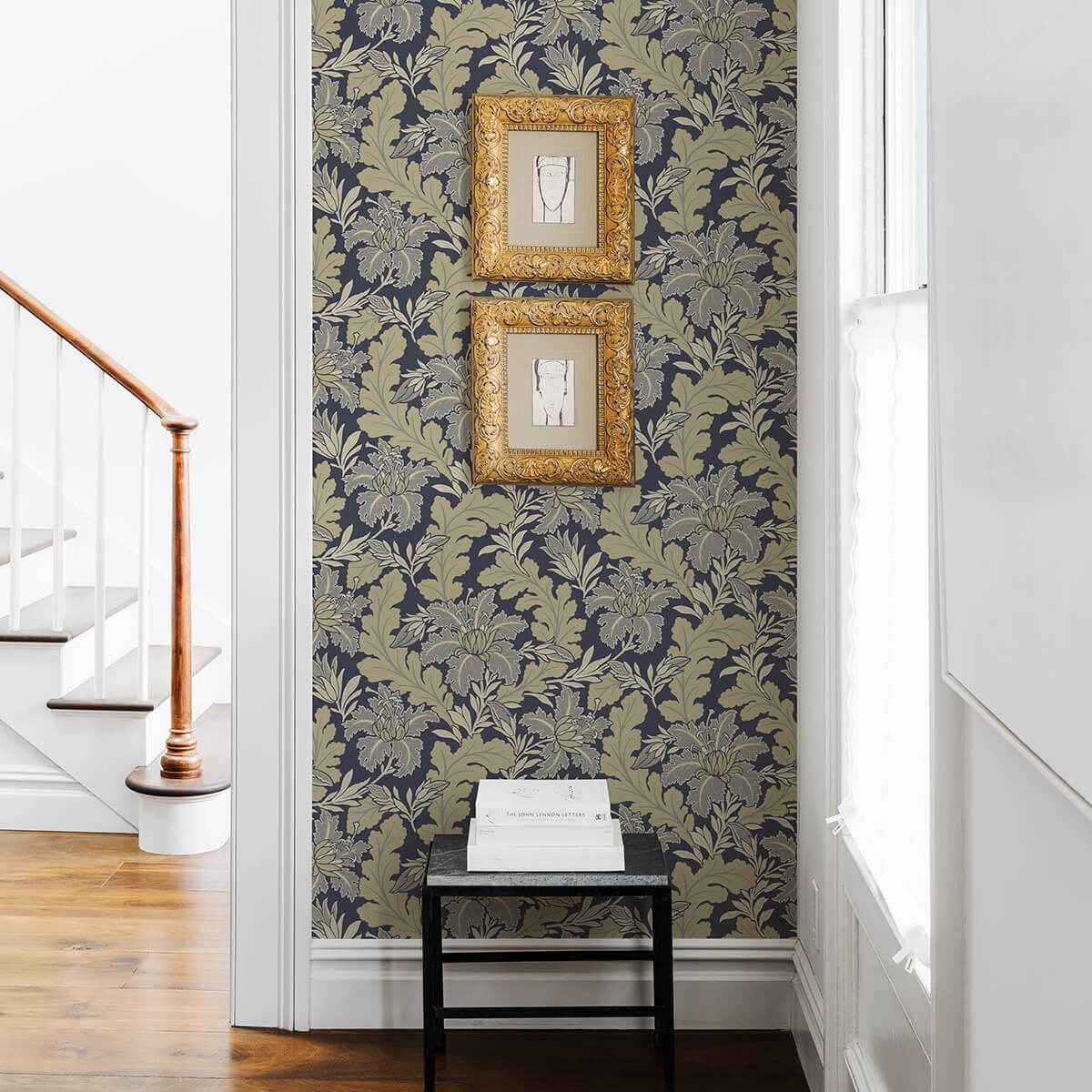 Butterfield Navy Floral Wallpaper - York Wallcoverings - 2970-26141 - York Wallcoverings Wallpaper