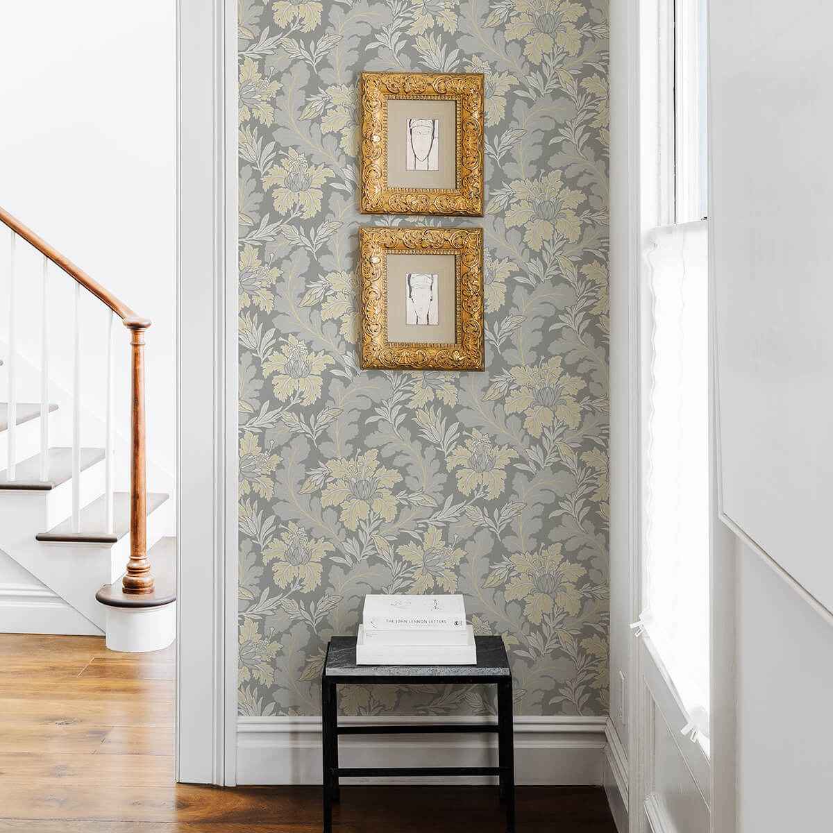Butterfield Light Grey Floral Wallpaper - York Wallcoverings - 2970-26142 - York Wallcoverings Wallpaper