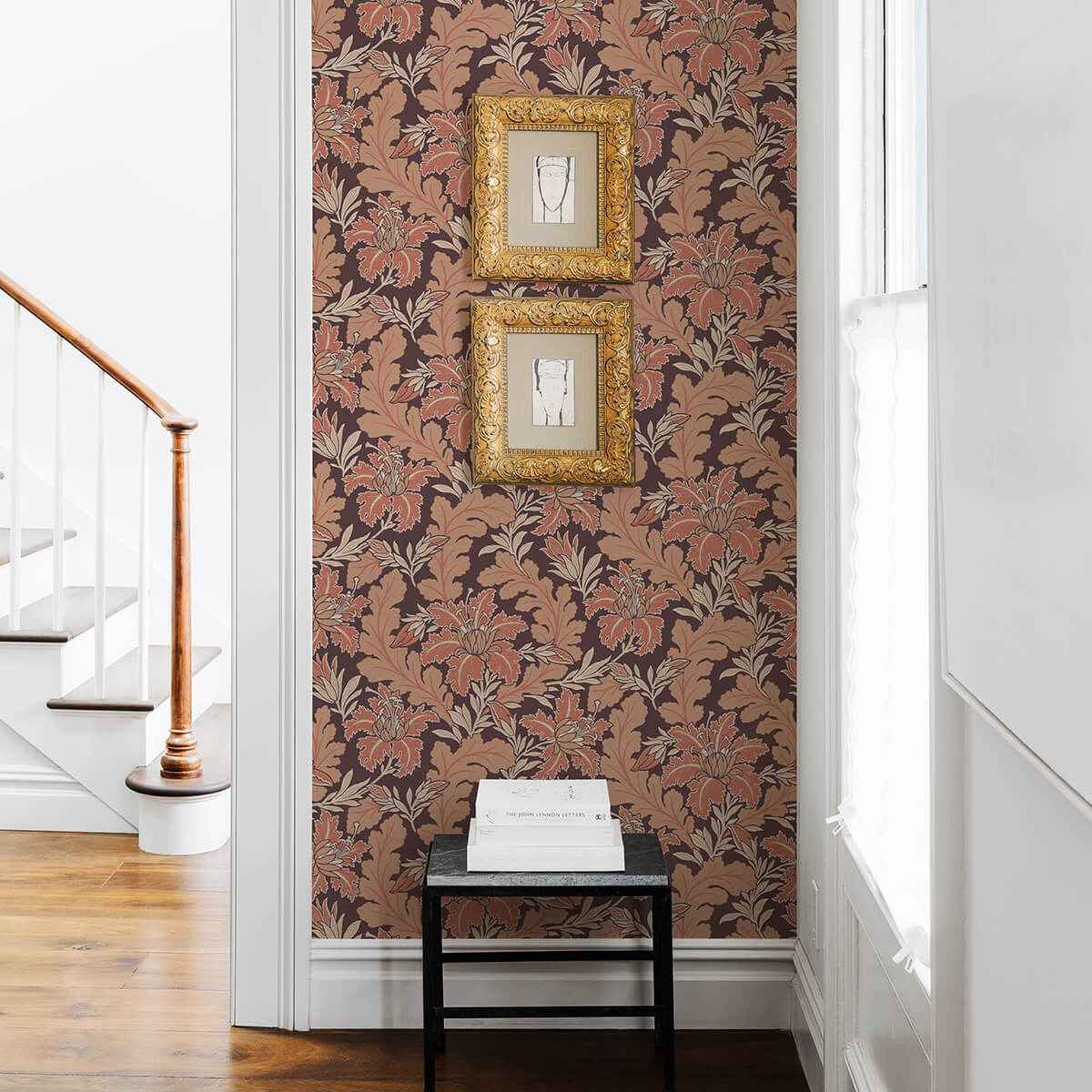 Butterfield Burgundy Floral Wallpaper - York Wallcoverings - 2970-26144 - York Wallcoverings Wallpaper