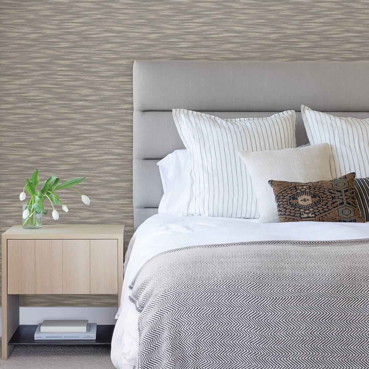 Benson Brown Variegated Stripe Wallpaper - York Wallcoverings - 2970-26157 - York Wallcoverings Wallpaper