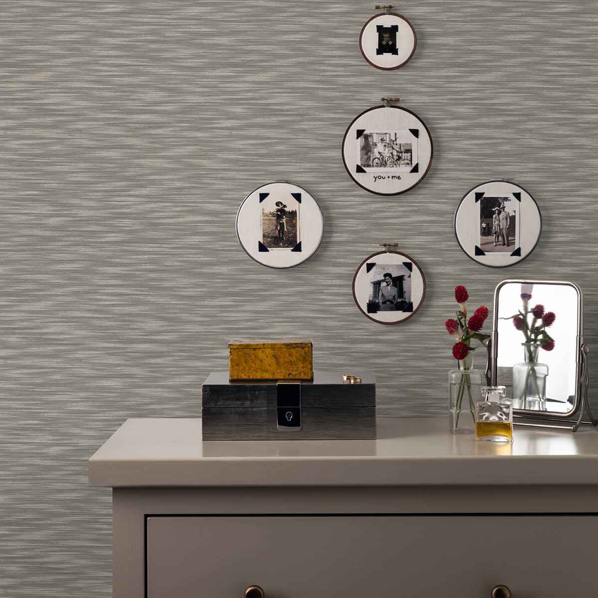 Benson Brown Variegated Stripe Wallpaper - York Wallcoverings - 2970-26157 - York Wallcoverings Wallpaper