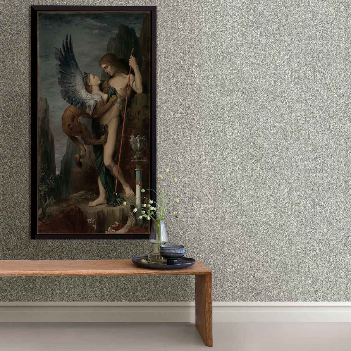Ashbee Dark Grey Tweed Wallpaper - York Wallcoverings - 2970-26163 - York Wallcoverings Wallpaper