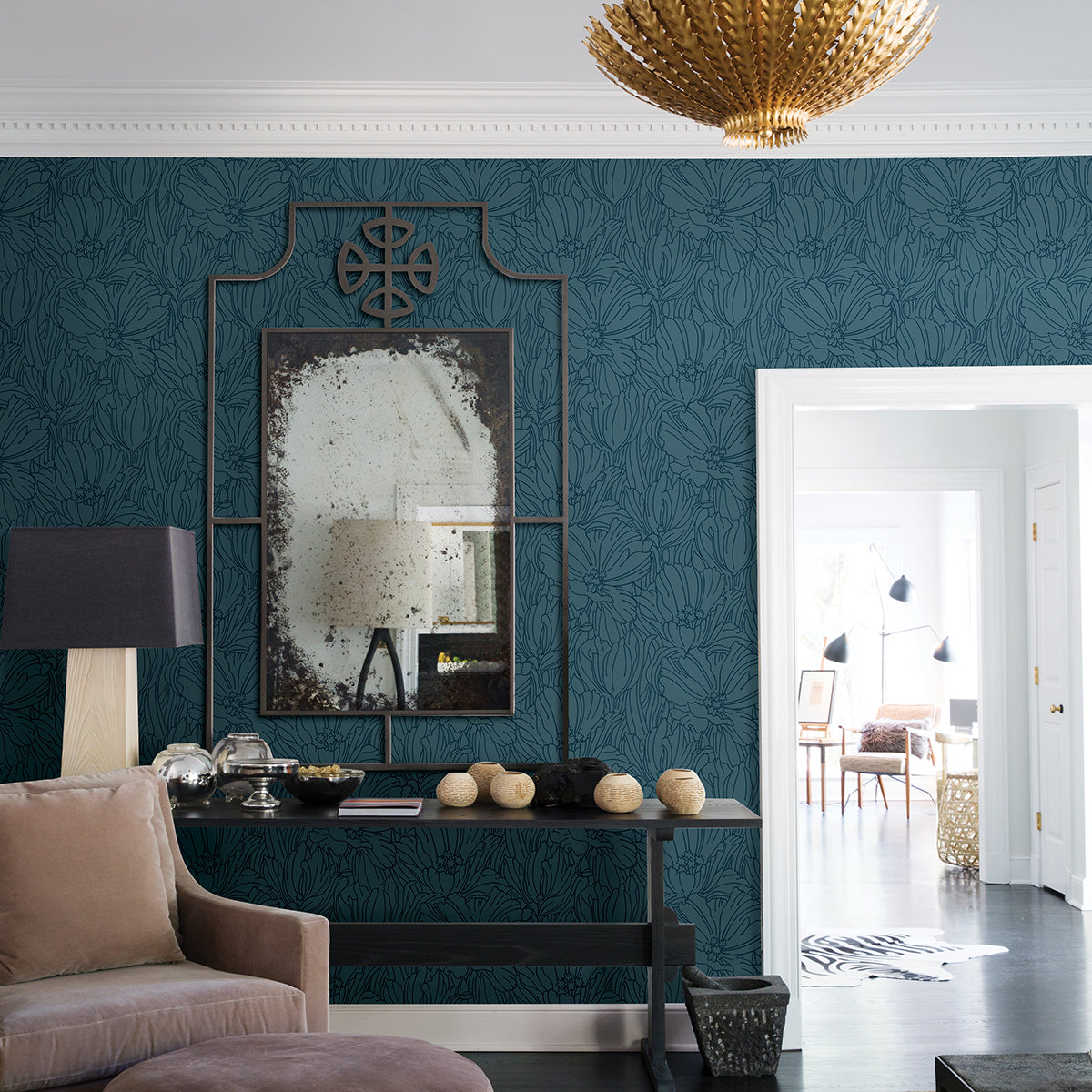 selwyn-flock-dark-blue-floral-wallpaper-york-wallcoverings-2970-87356