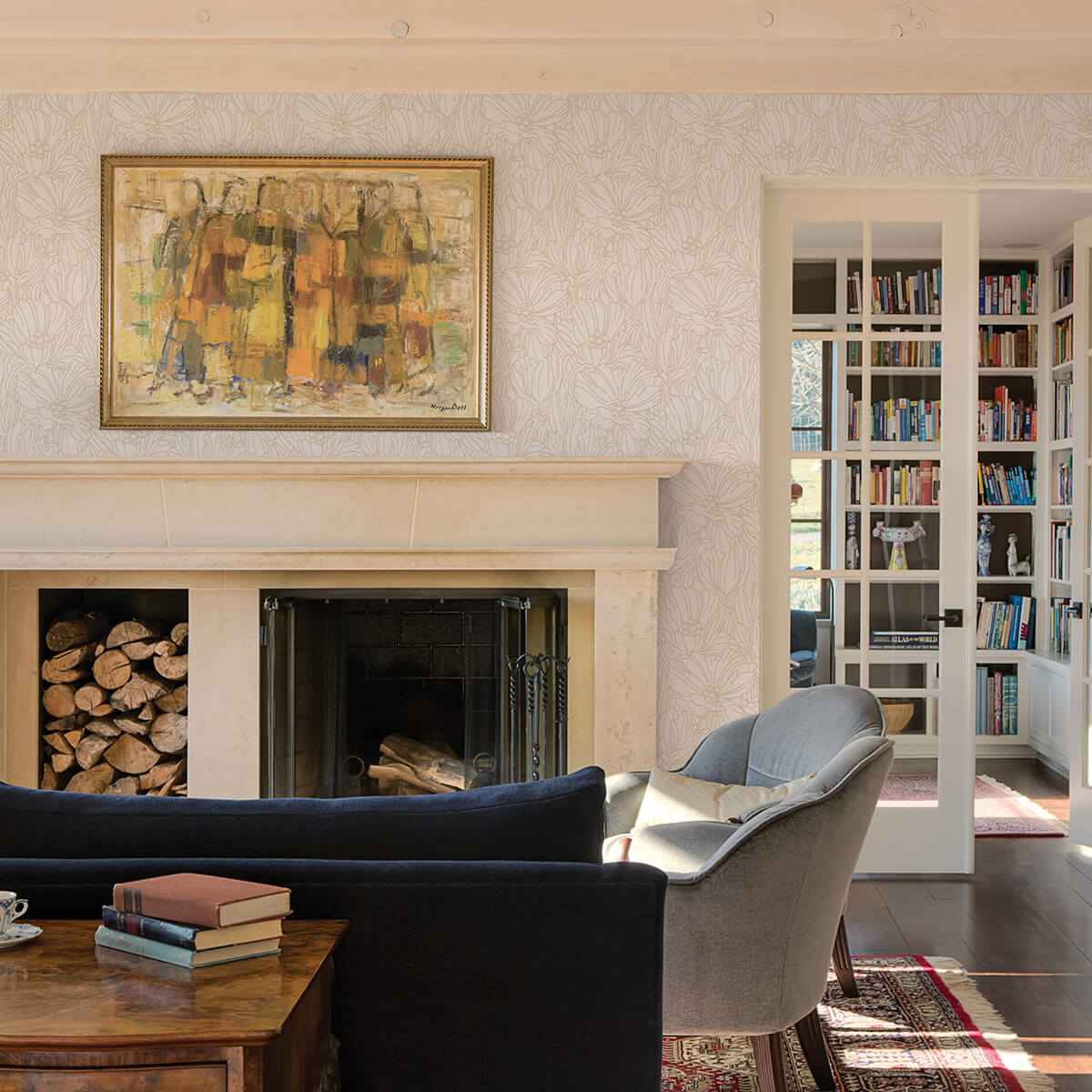 Selwyn Copper Floral Wallpaper - York Wallcoverings - 2970-87358 - York Wallcoverings Wallpaper