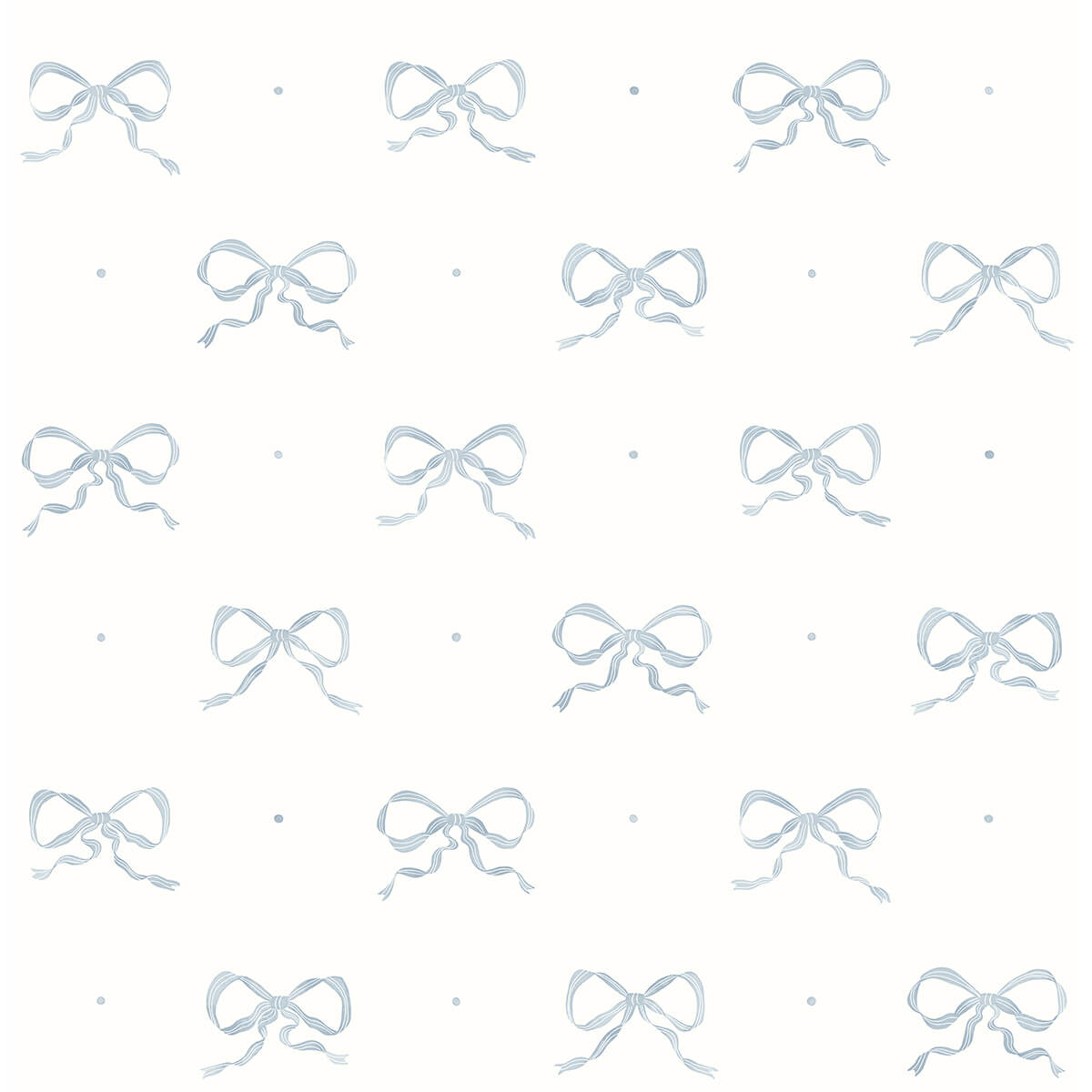 emma-blue-heather-large-bow-wallpaper-york-wallcoverings-ast4356 - York Wallcoverings Wallpaper