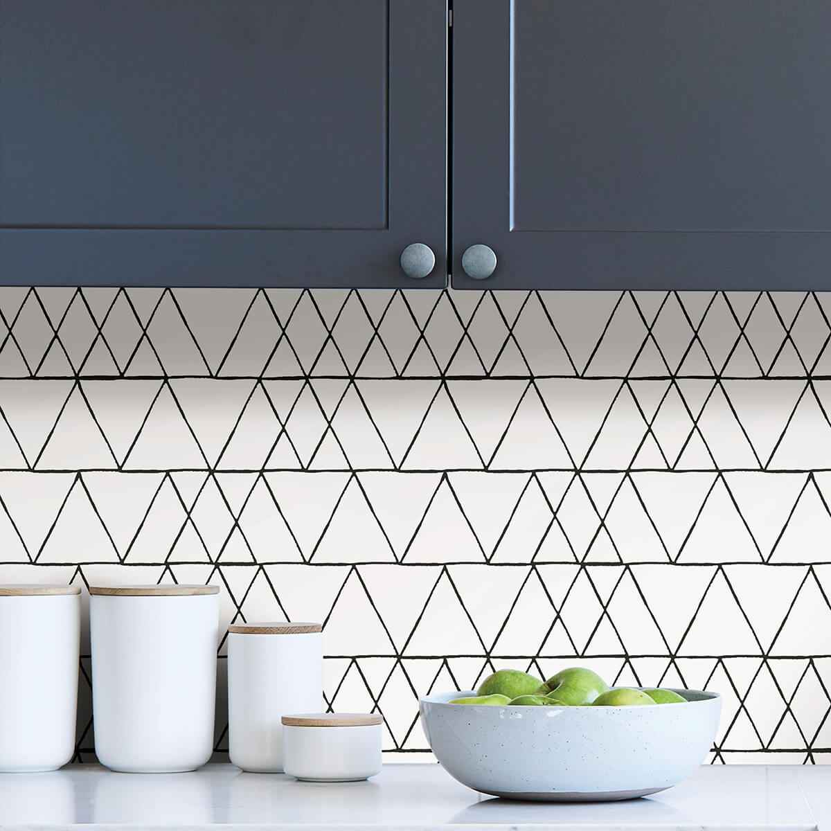 Black Harris Peel & Stick Wallpaper - York Wallcoverings - NUS4379 - York Wallcoverings Wallpaper
