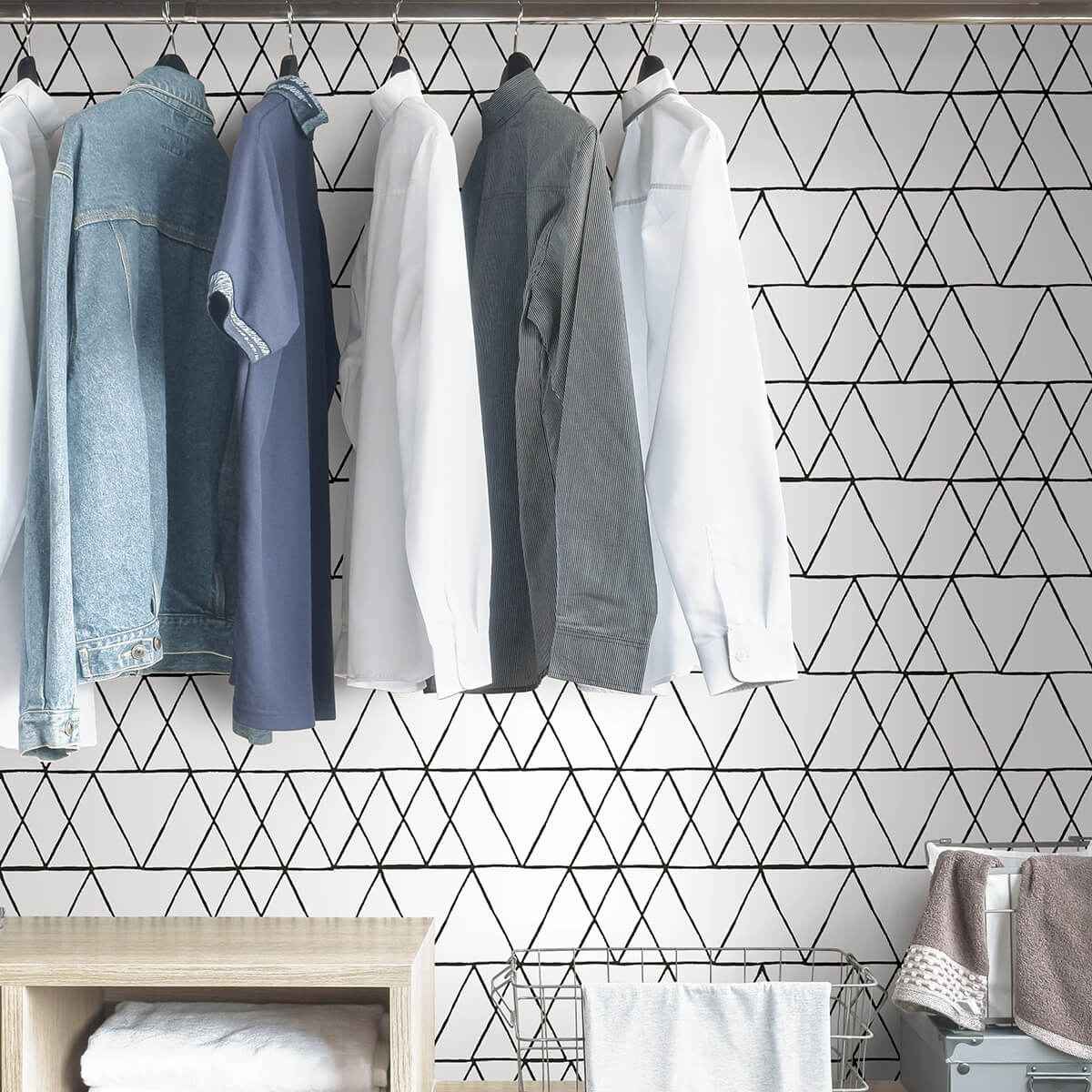 Black Harris Peel & Stick Wallpaper - York Wallcoverings - NUS4379 - York Wallcoverings Wallpaper