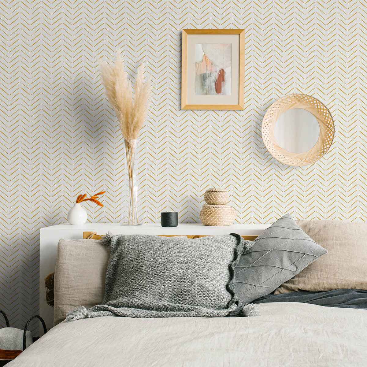 Ochre Holden Peel & Stick Wallpaper - York Wallcoverings - NUS4388 - York Wallcoverings Wallpaper