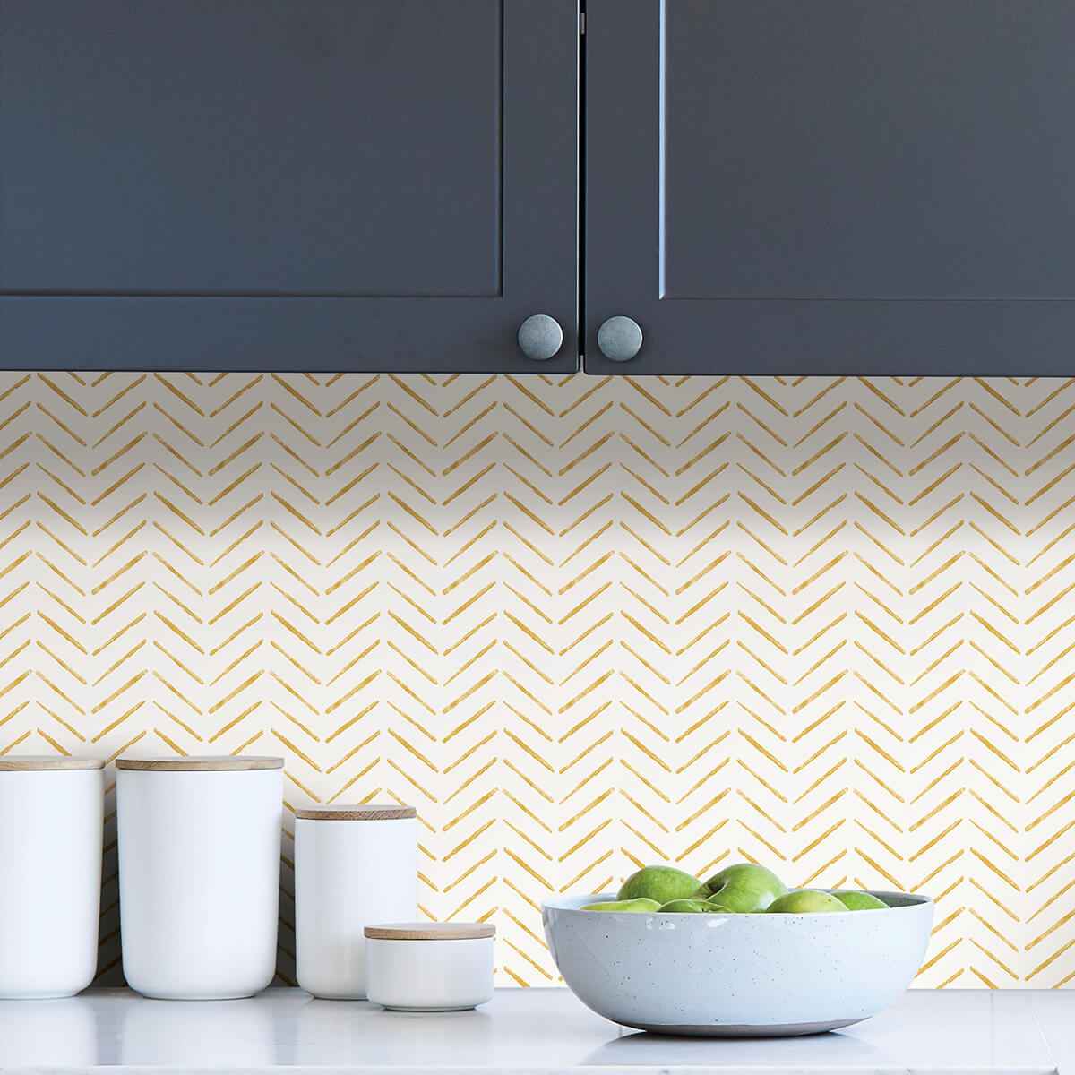 Ochre Holden Peel & Stick Wallpaper - York Wallcoverings - NUS4388 - York Wallcoverings Wallpaper